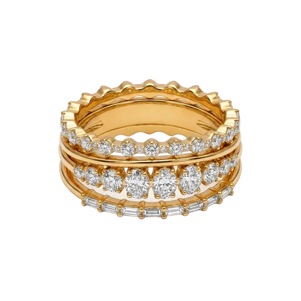4-Piece Cubic Zirconia Ring Set