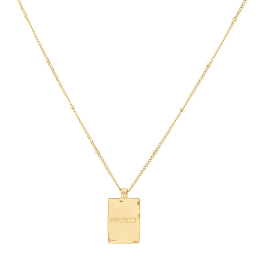 Evil Eye Gold-Tone Engraved Sunburst Pendant Necklace