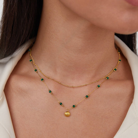 Gold-Tone Satellite Bead Chain Necklace