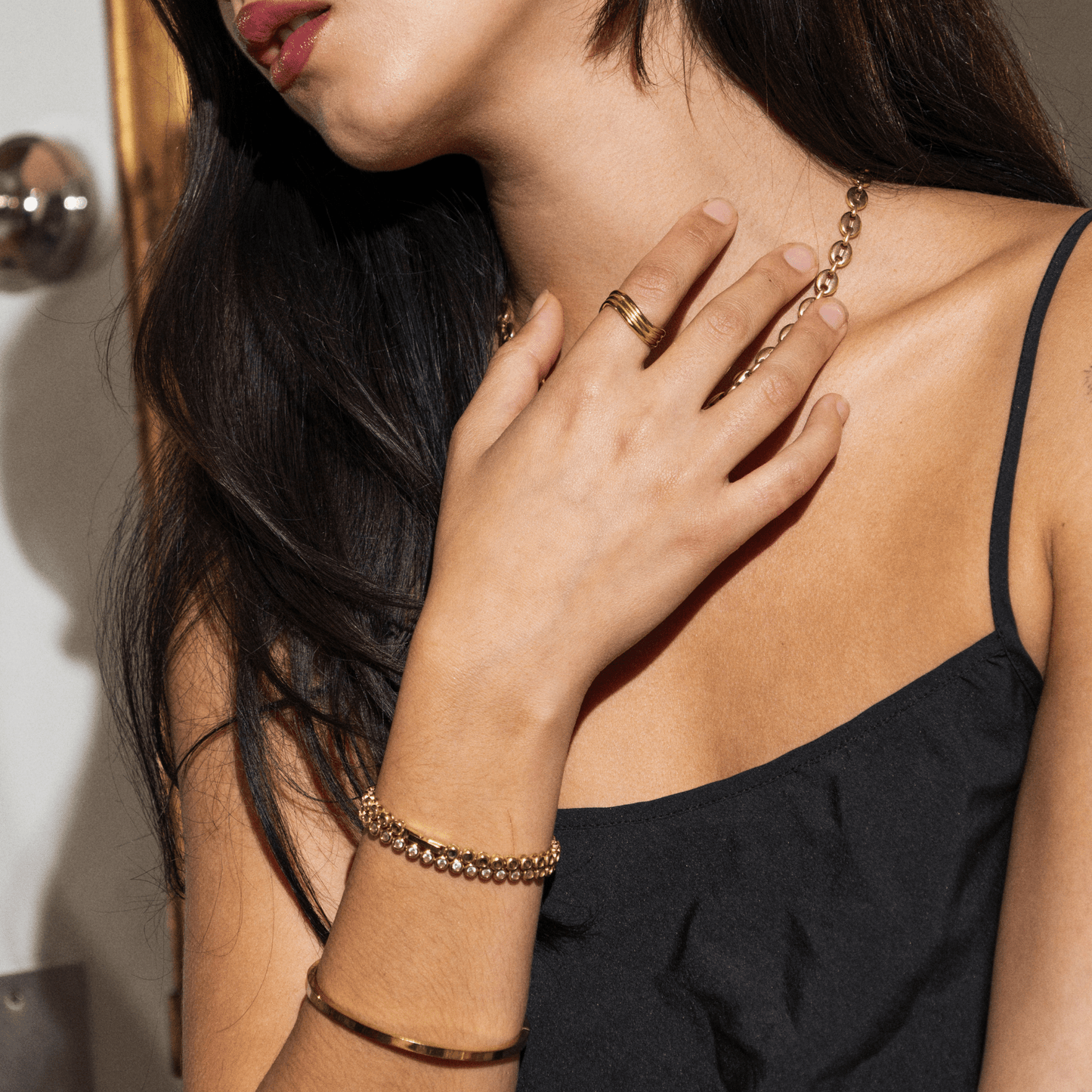 Luxe Clear Bezel Set Tennis Bracelet