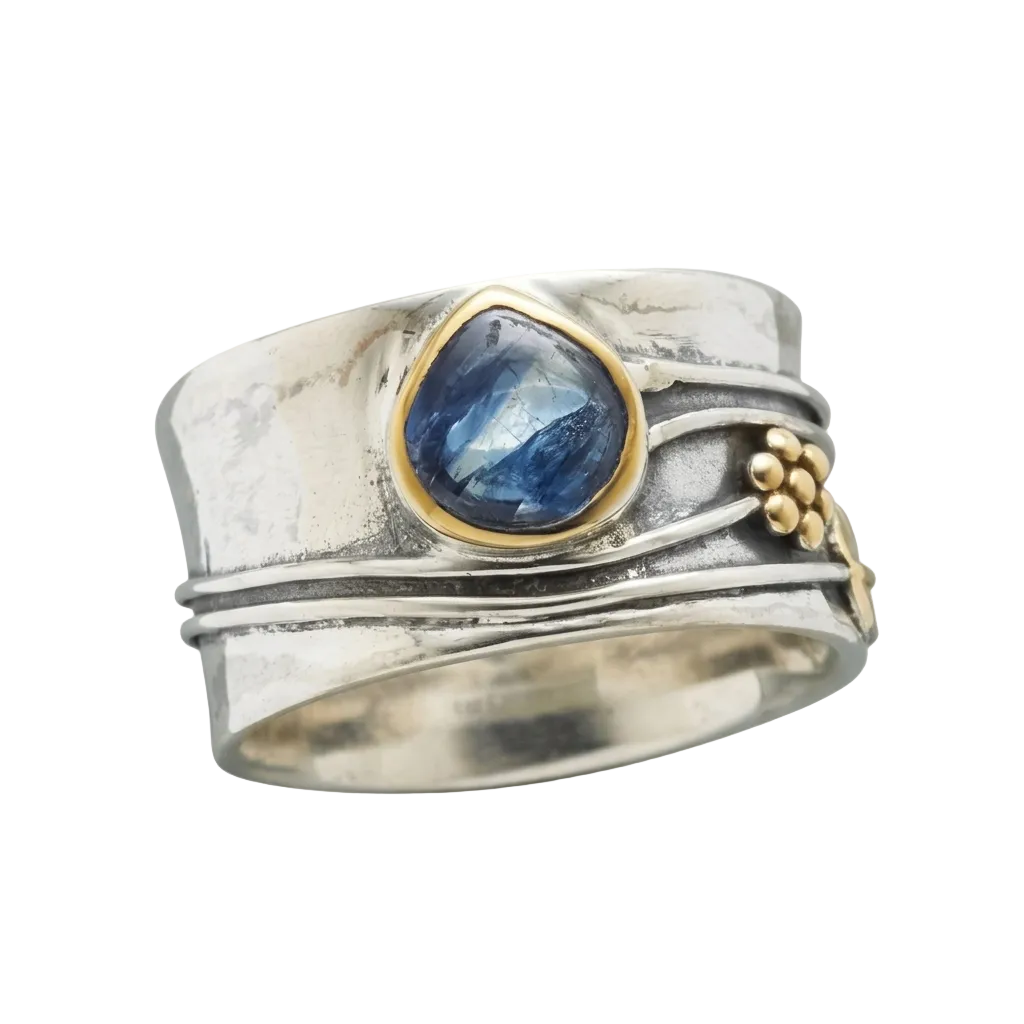 Mixed Metal Wide Band Ring