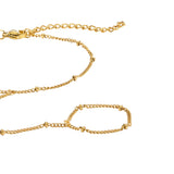 Gold Tone Satellite Hand Chain Bracelet
