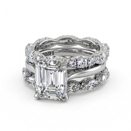 3-Piece Cubic Zirconia Bridal Ring Set