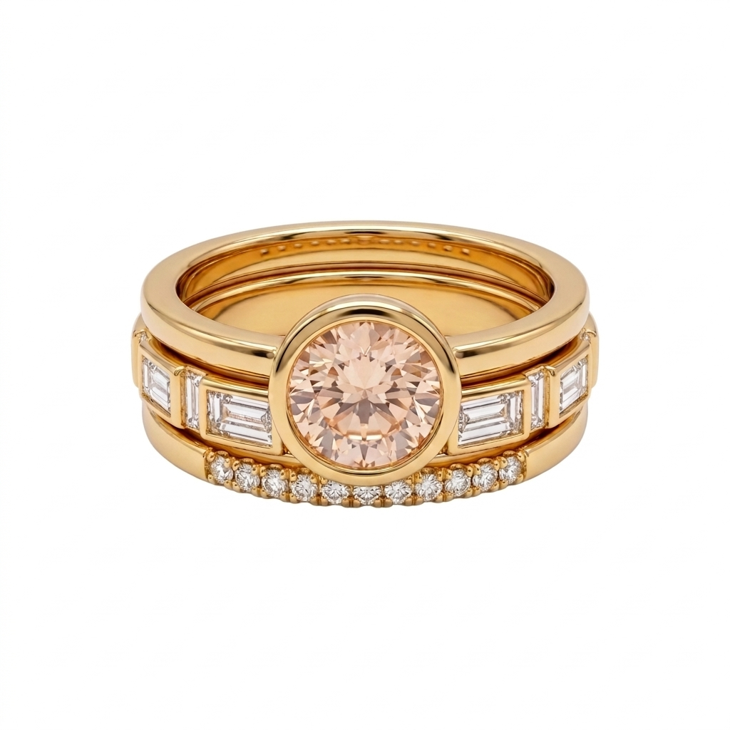 3-Piece Cubic Zirconia Bridal Ring Set