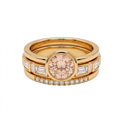 3-Piece Cubic Zirconia Bridal Ring Set