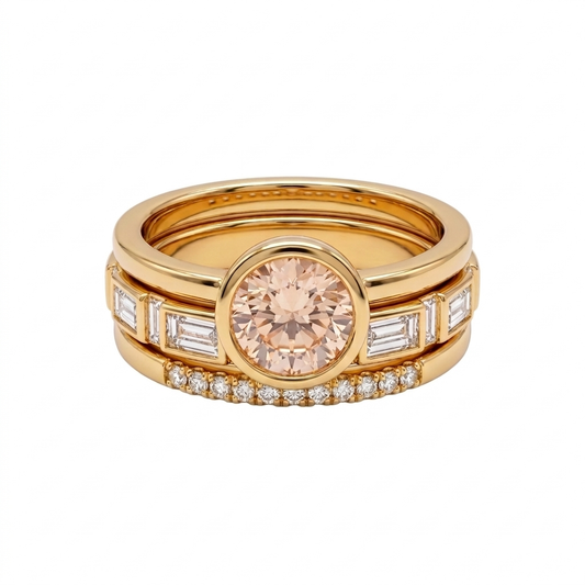 3-Piece Cubic Zirconia Bridal Ring Set