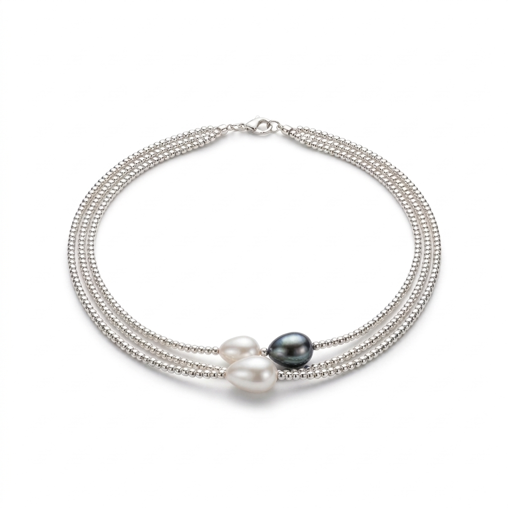 3-Strand Seed Pearl Necklace