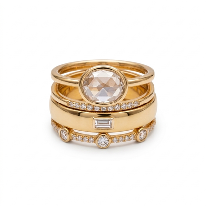 4-Piece Cubic Zirconia Ring Set