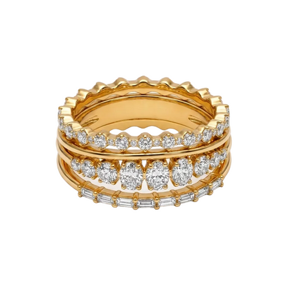 4-Piece Cubic Zirconia Ring Set