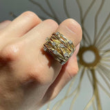 Gold-Tone Wide Band Ring