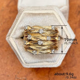 Gold-Tone Wide Band Ring