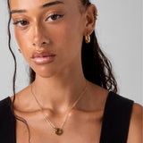 Bold Gold Tone Thick Hoop Earrings