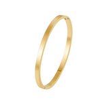 Gold-Tone Oval Bangle Bracelet