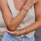 Gold-Tone Oval Bangle Bracelet