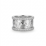 Cubic Zirconia Wide Band Ring