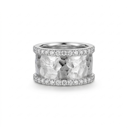 Cubic Zirconia Wide Band Ring