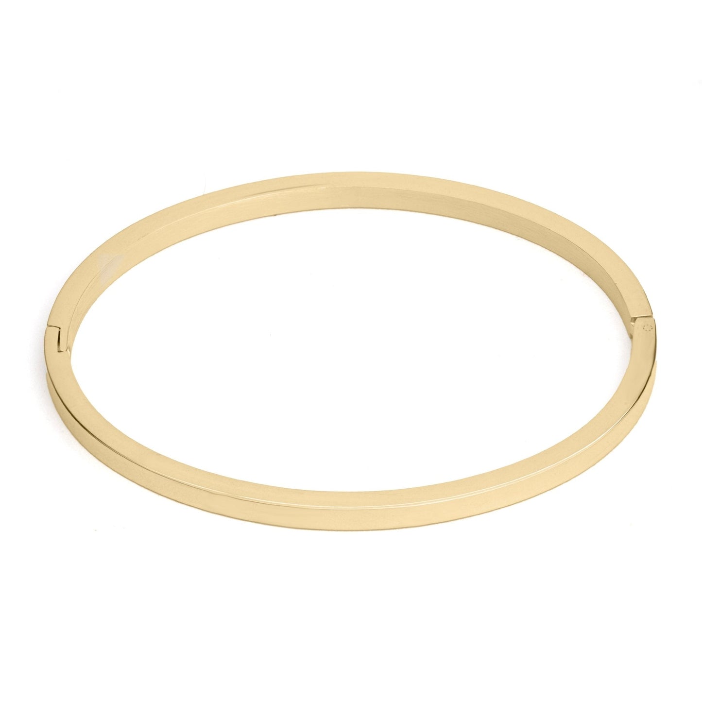 Essential Polished Gold Tone Flat Bangle