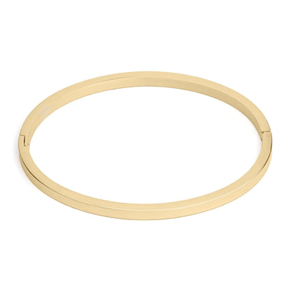 Essential Polished Gold Tone Flat Bangle