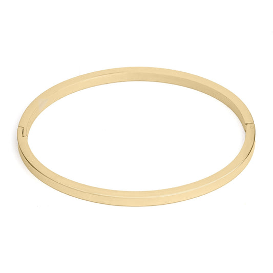 Essential Polished Gold Tone Flat Bangle