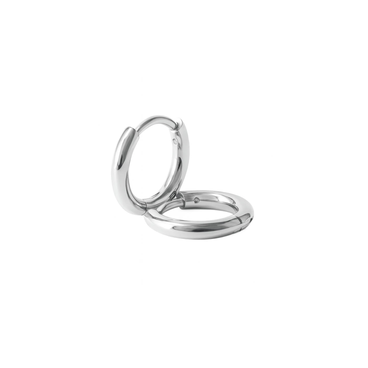 Essential Polished Silver-Tone Sleeper Hoop Earrings