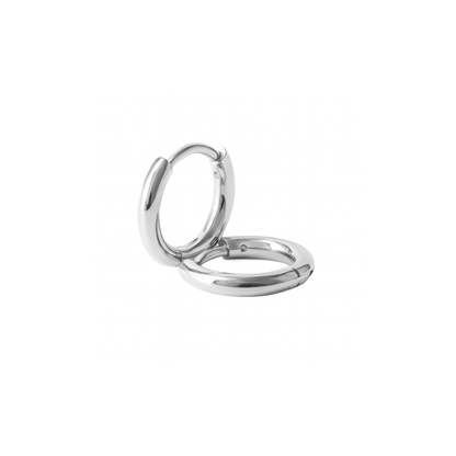 Essential Polished Silver-Tone Sleeper Hoop Earrings