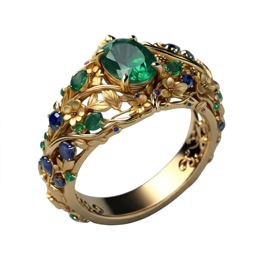 Floral Band Ring