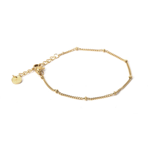 Gold Tone Delicate Satellite Chain Bracelet