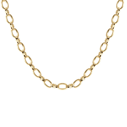 Gold-Tone Oval Link Chain Necklace