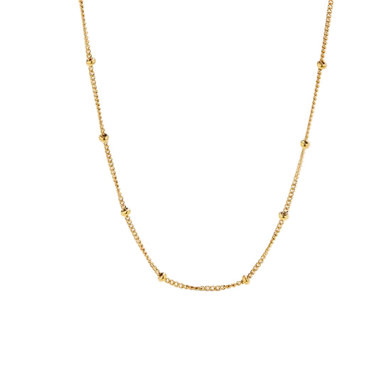 Gold-Tone Satellite Bead Chain Necklace
