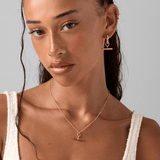 Gold Tone T-Bar Satellite Chain Necklace