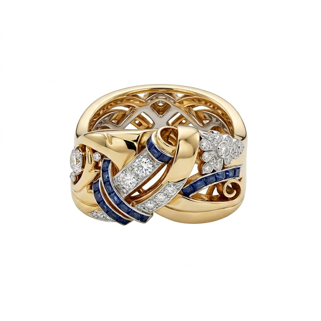 Gold-Tone Wide Band Ring