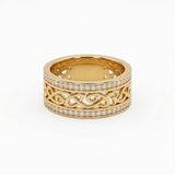 Gold-Tone Wide Band Ring
