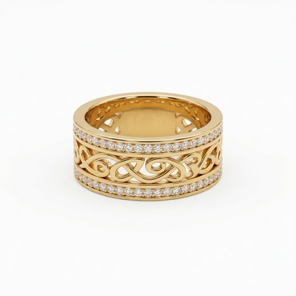 Gold-Tone Wide Band Ring