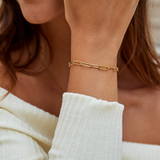 Gold-Tone Paperclip Link Bracelet