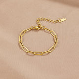 Gold-Tone Paperclip Link Bracelet
