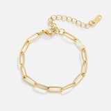 Gold-Tone Paperclip Link Bracelet