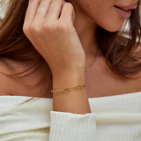 Gold-Tone Paperclip Link Bracelet