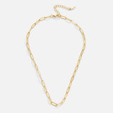 Gold-Tone Paperclip Link Necklace