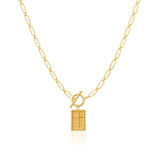 Gold-Tone Paperclip Link Necklace