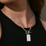 Gold-Tone Paperclip Link Necklace