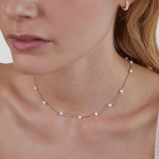 Gold-Tone Station Necklace