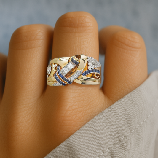Gold-Tone Wide Band Ring