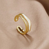 Gold-Tone Layered Open Ring