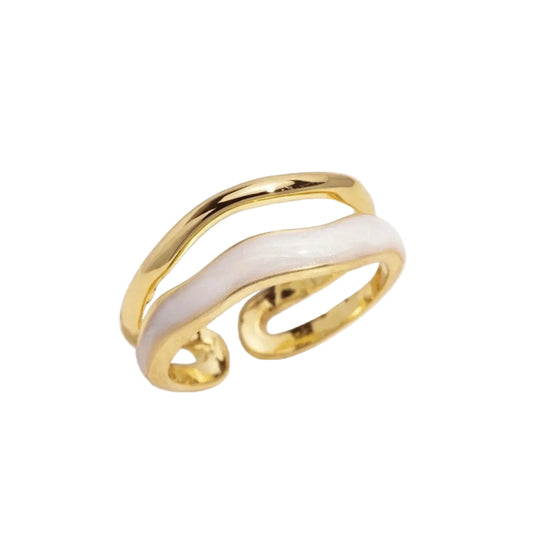 Gold-Tone Layered Open Ring