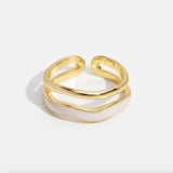 Gold-Tone Layered Open Ring
