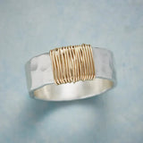 Mixed Metal Wide Band Ring
