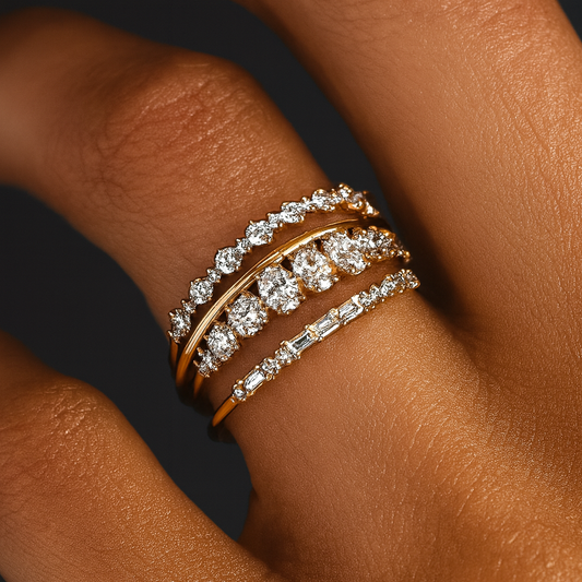 4-Piece Cubic Zirconia Ring Set