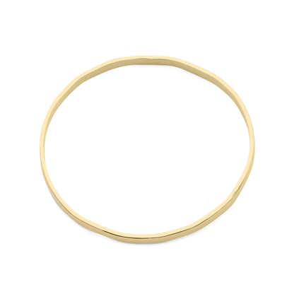 Hammered Organic Gold Tone Bangle