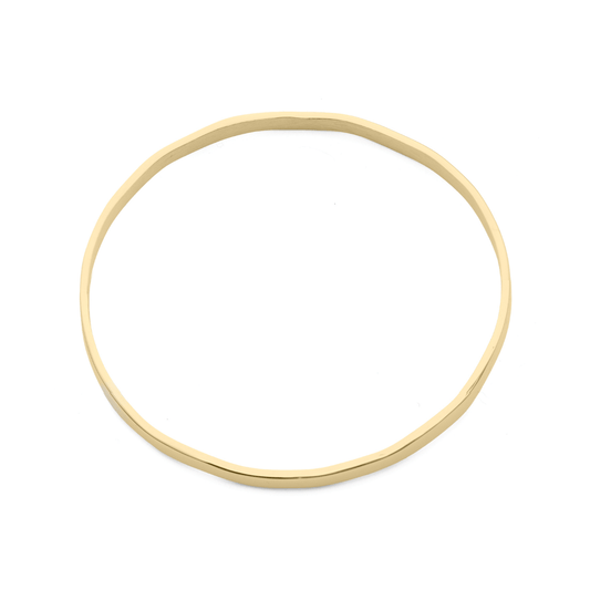 Hammered Organic Gold Tone Bangle