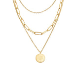 3-Layer Gold-Tone Necklace Set
